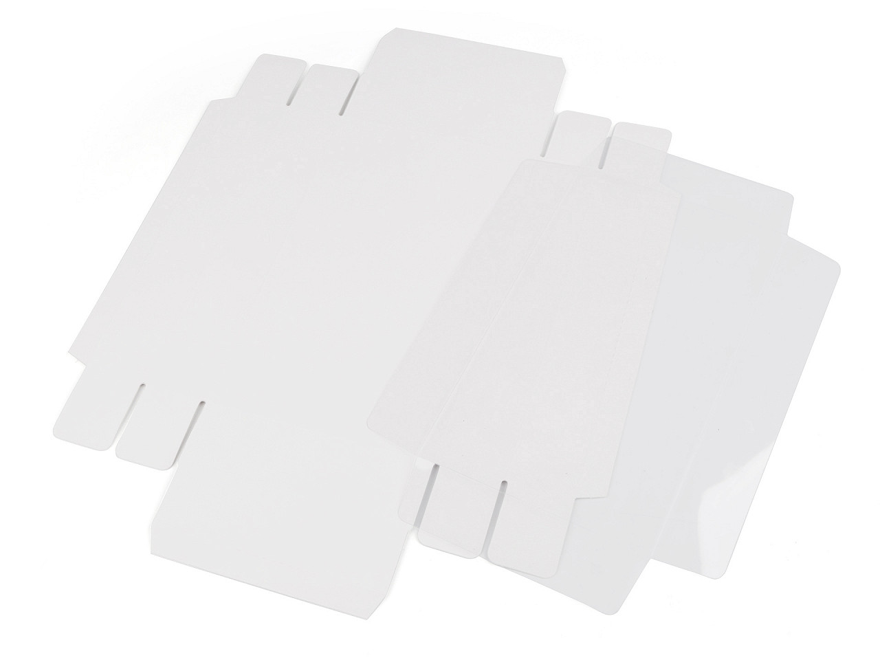 Cutie cu capac transparent - Alb (10 Bucăți)