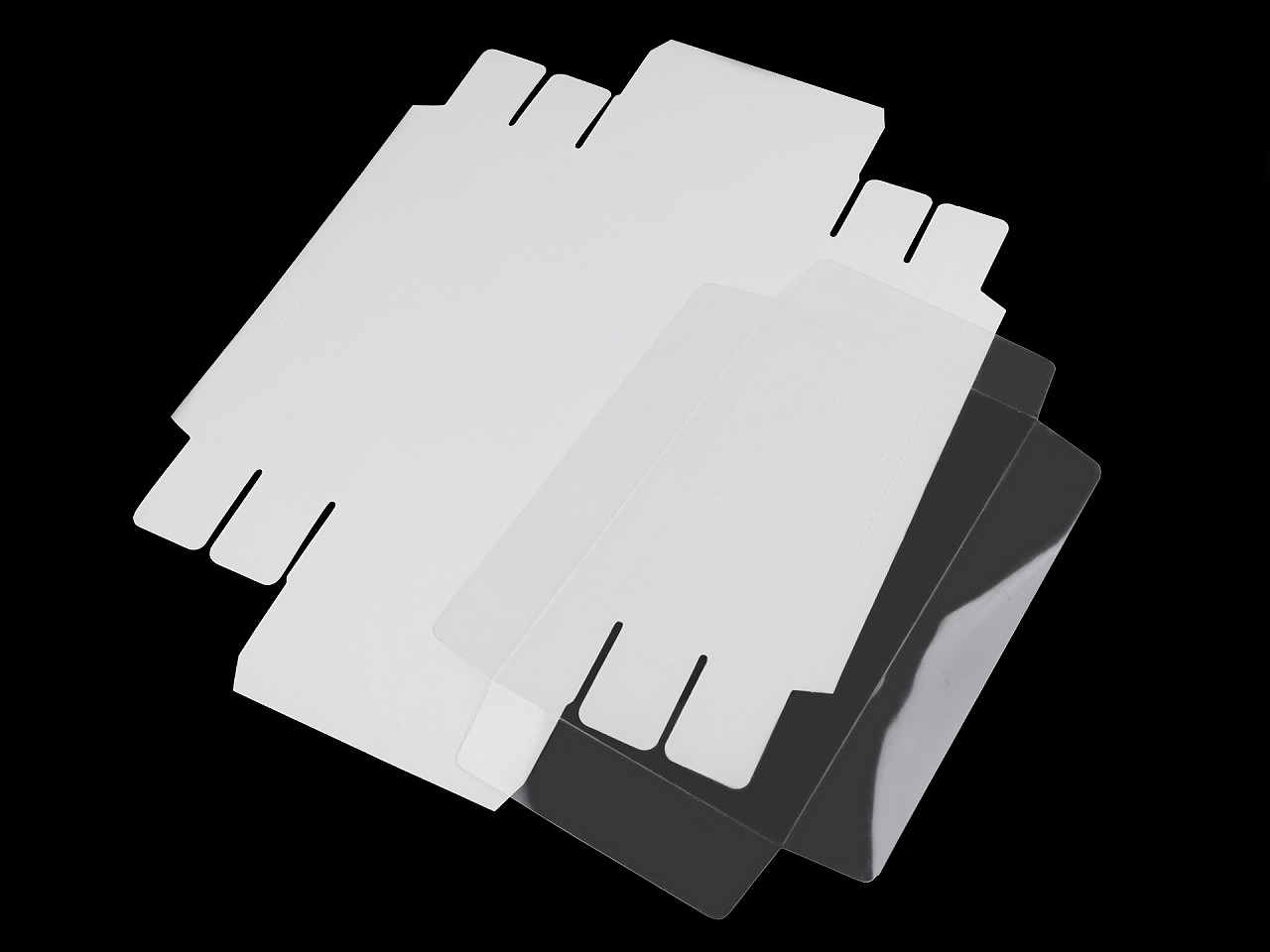 Cutie cu capac transparent - Alb (10 Bucăți)