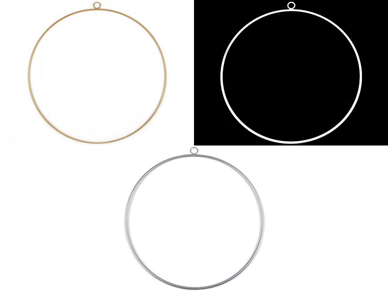 Cerc metalic ø50 cm - Argintiu închis (3 Bucăți) Cerc metalic ø50 cm - Argintiu închis (3 Bucăți)