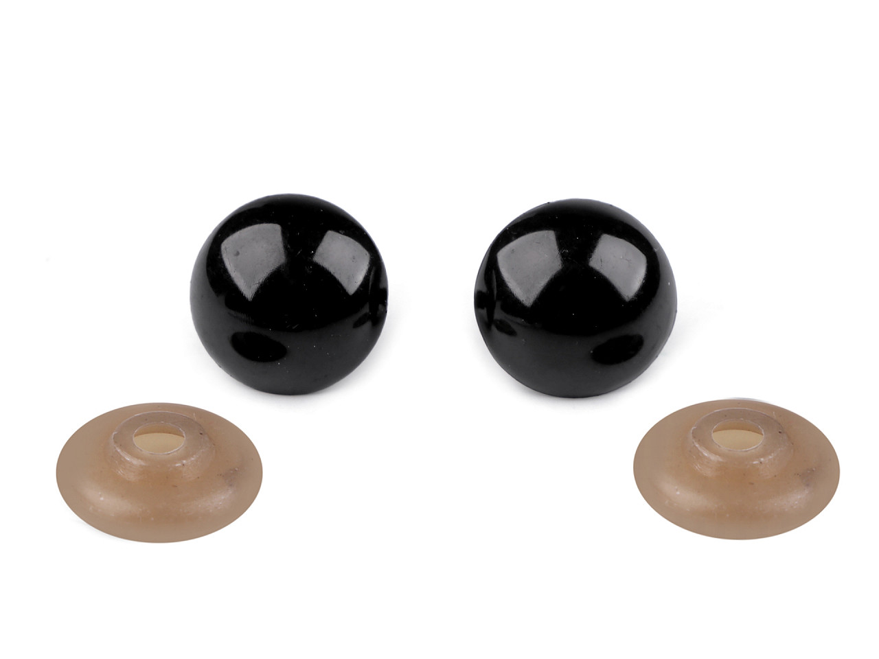 Ochi cu siguranta pentru jucarii  ø20 mm - Negru (50 Seturi)