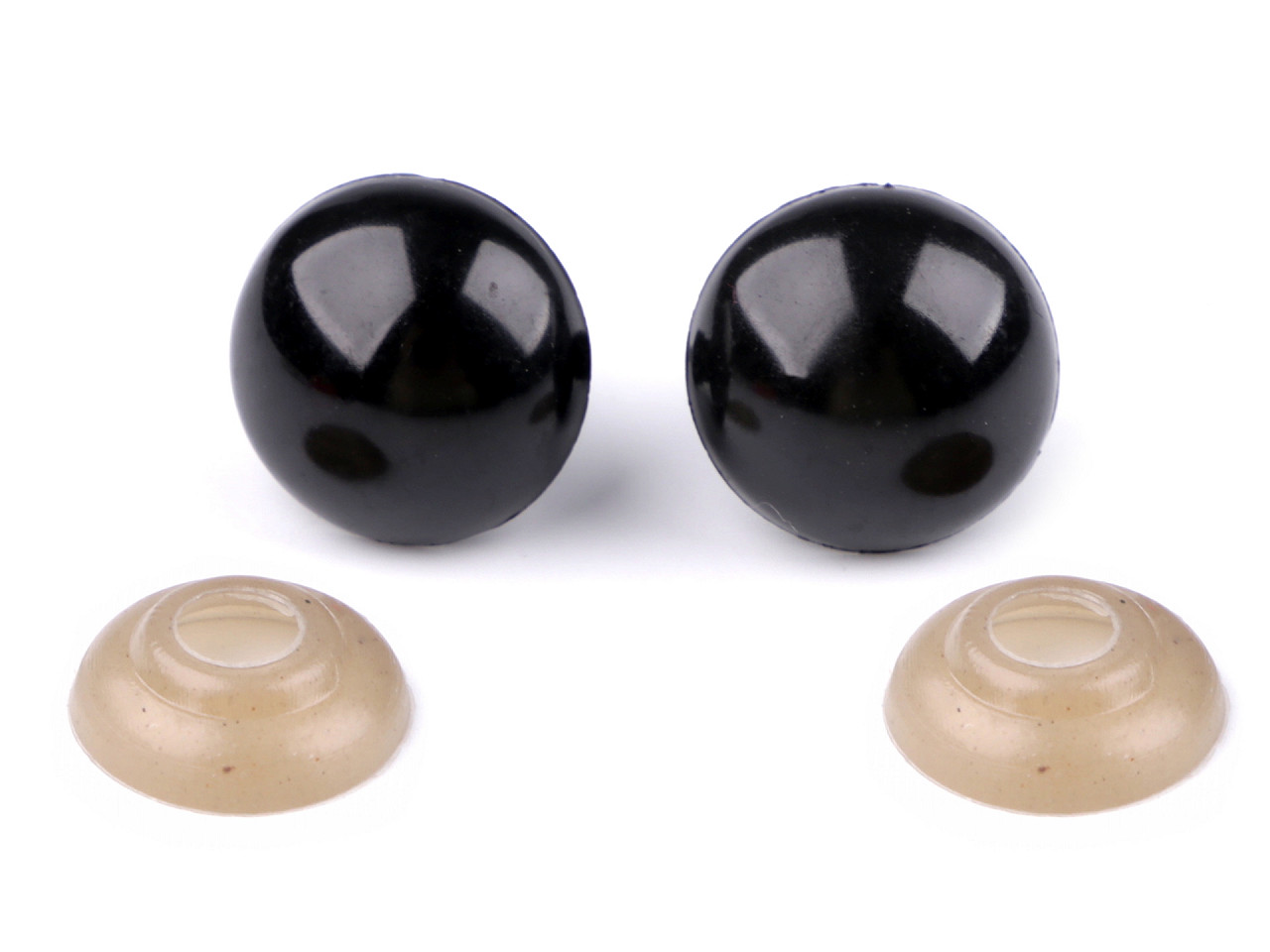 Ochi cu siguranta pentru jucarii ø16 mm - Negru (50 Seturi)