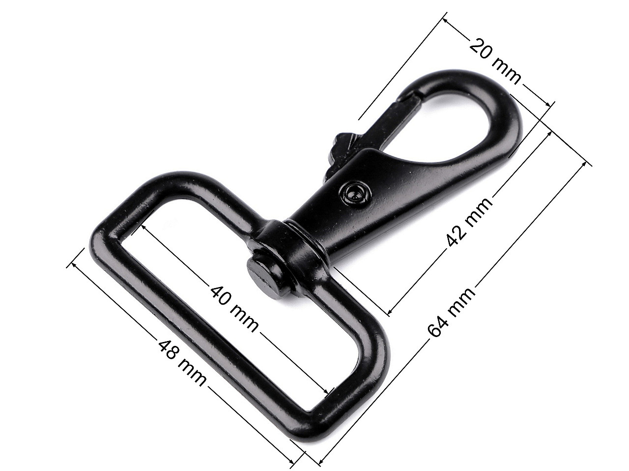 Carabină metalică pivotantă, orificiu 40 mm - Alamă antică (5 Bucăți)