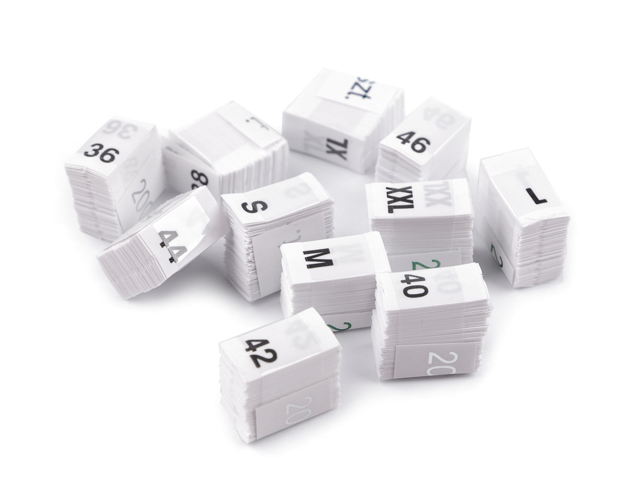 Etichete de mărime pentru haine - Alb (1 Buchet)