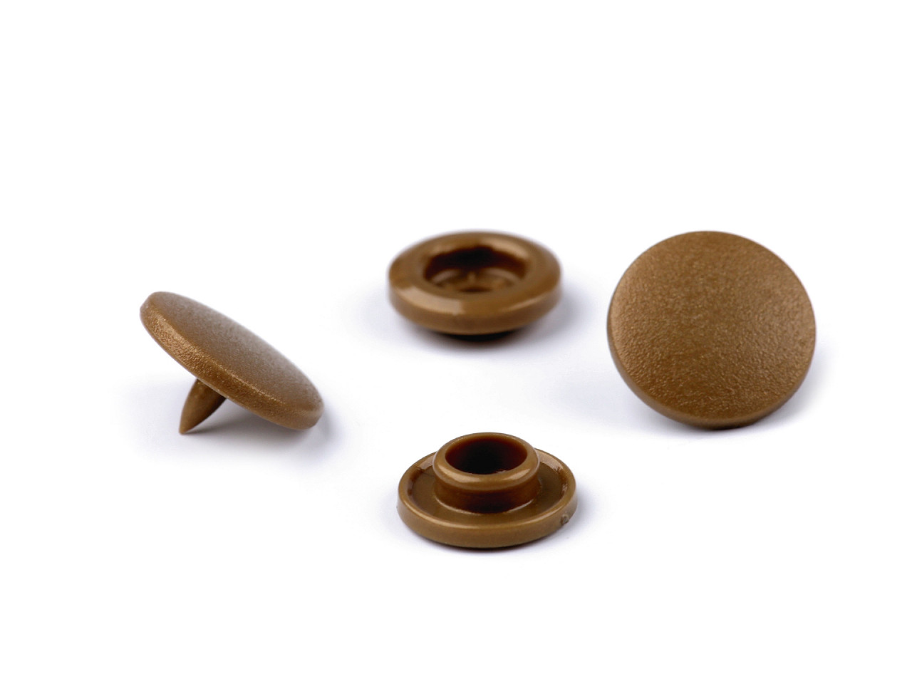 Capse din plastic  20" - Roz deschis (50 Seturi)