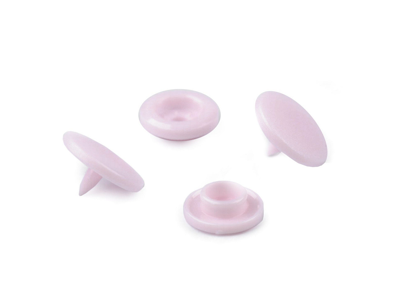 Capse din plastic  20" - Roz deschis (50 Seturi)