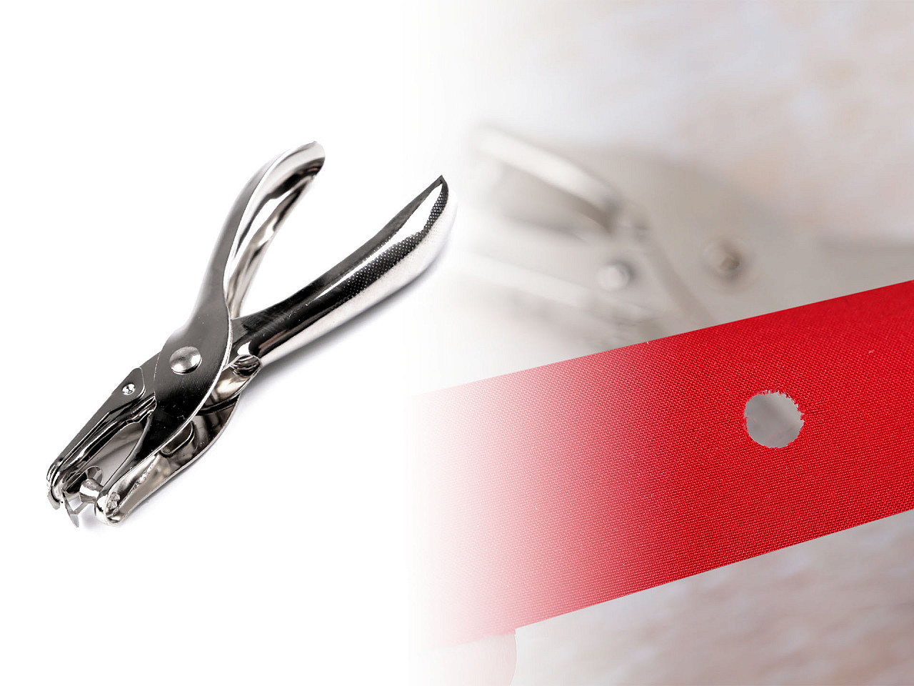 Clește de perforat  ø6 mm pentru piele, hârtie și carton - Nichel (1 Bucată)