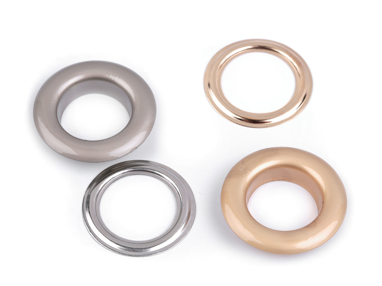 Ocheti metalici  ø16 mm - Nichel (33 Perechi)