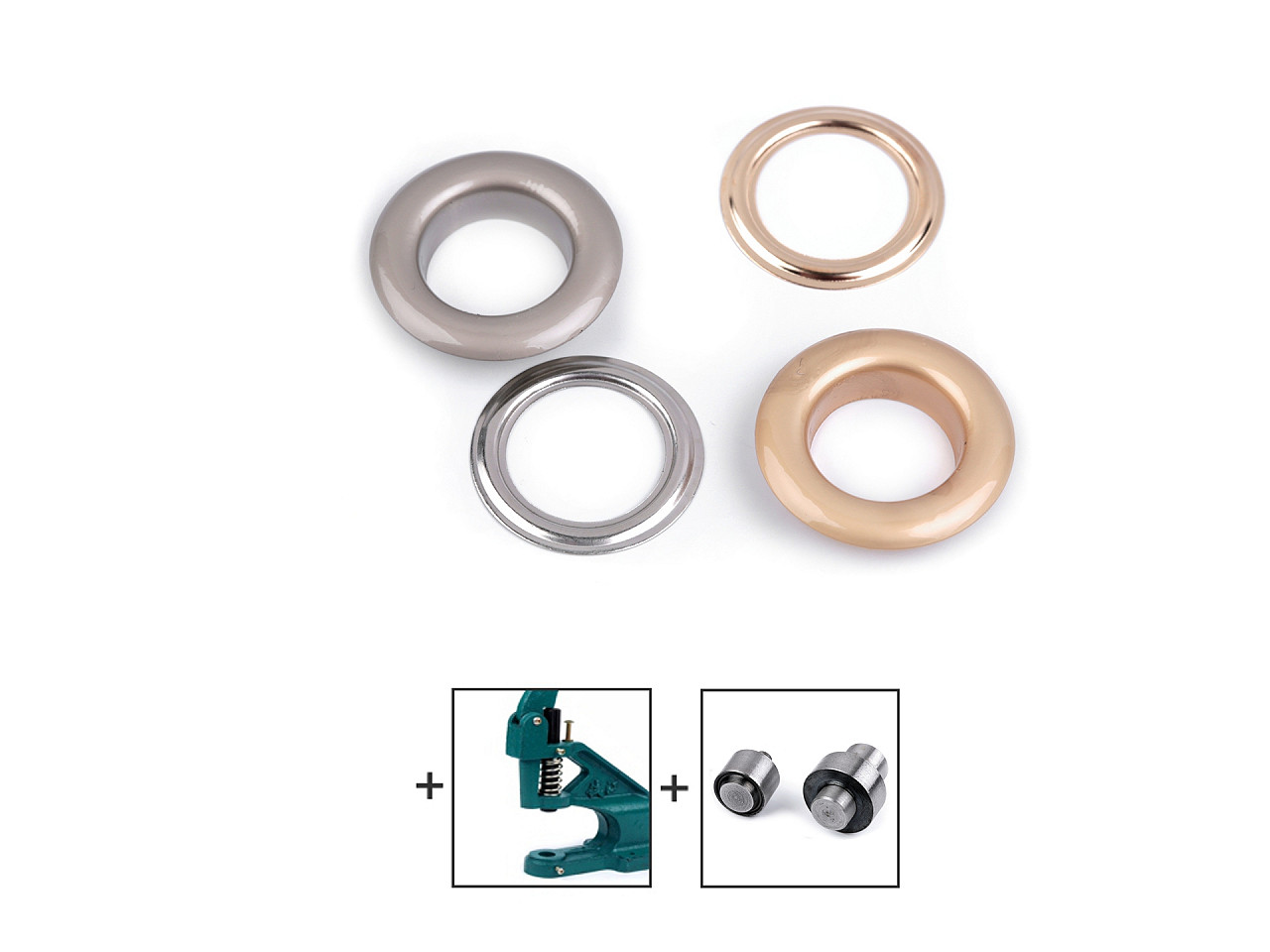 Ocheti metalici  ø16 mm - Nichel (33 Perechi)