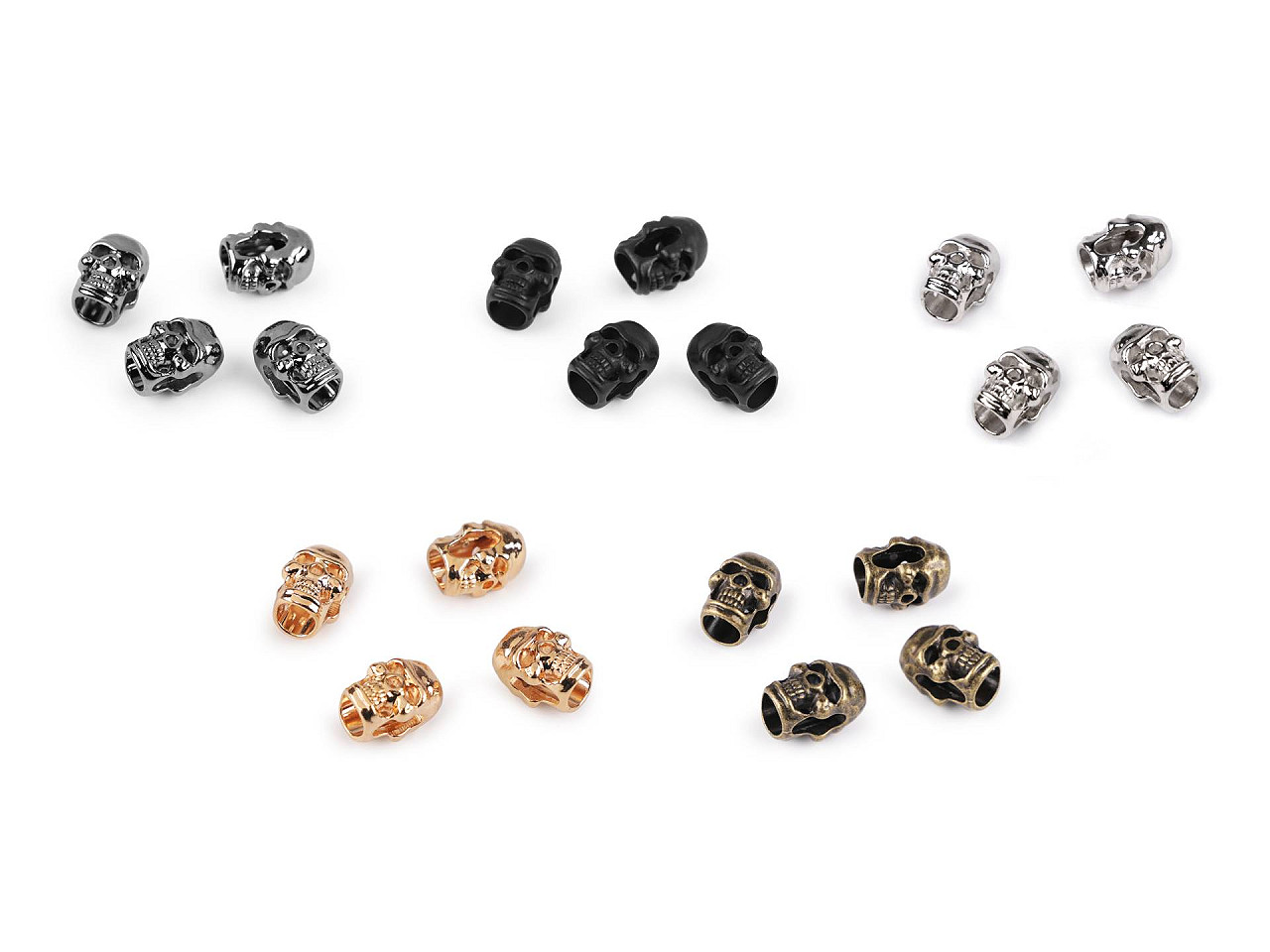 Terminație șnur craniu  ø5 mm - Auriu rose (4 Bucăți)