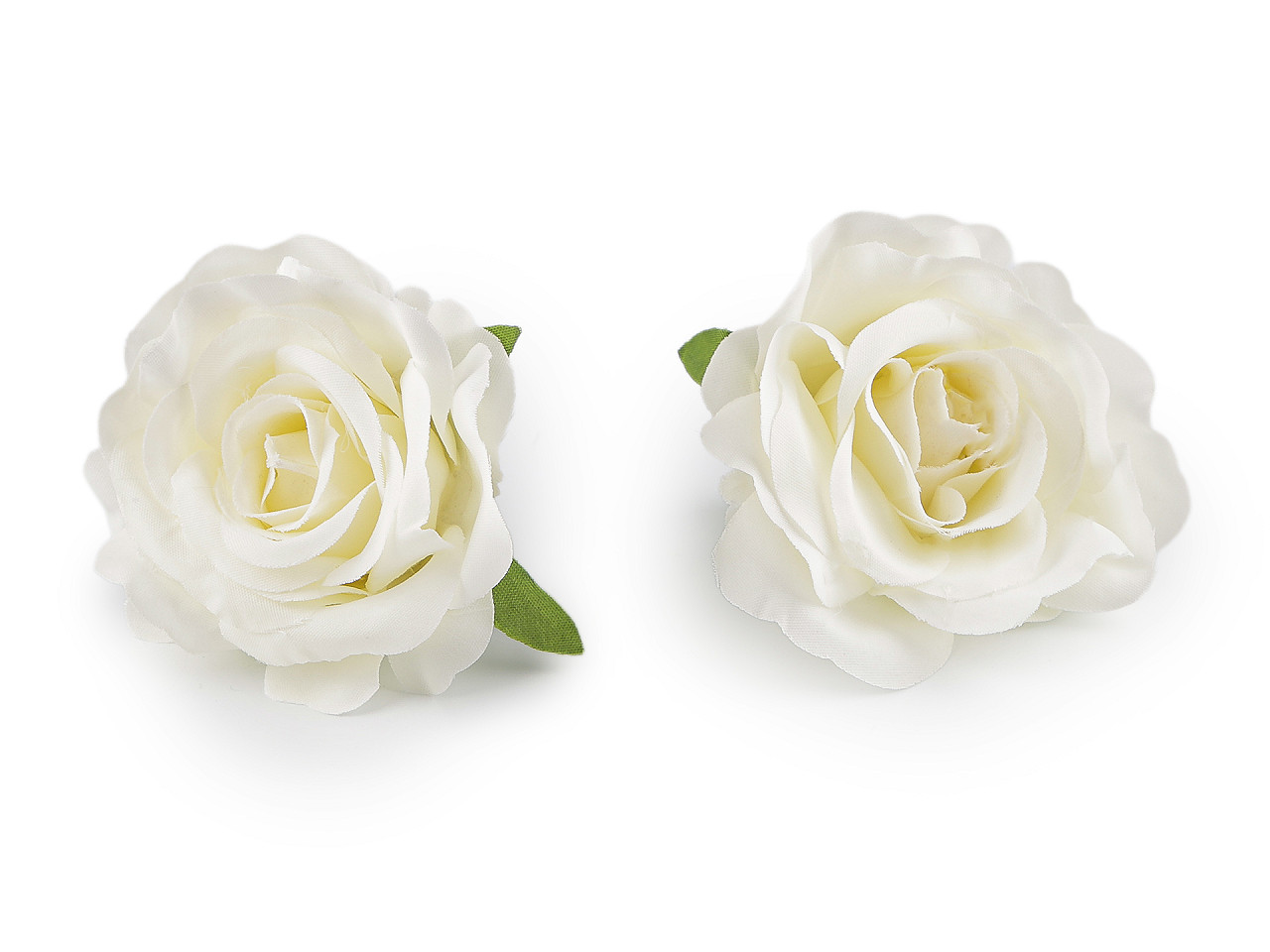 Floare de trandafir artificiala ø5 cm - Crem foarte deschis (10 Bucăți)