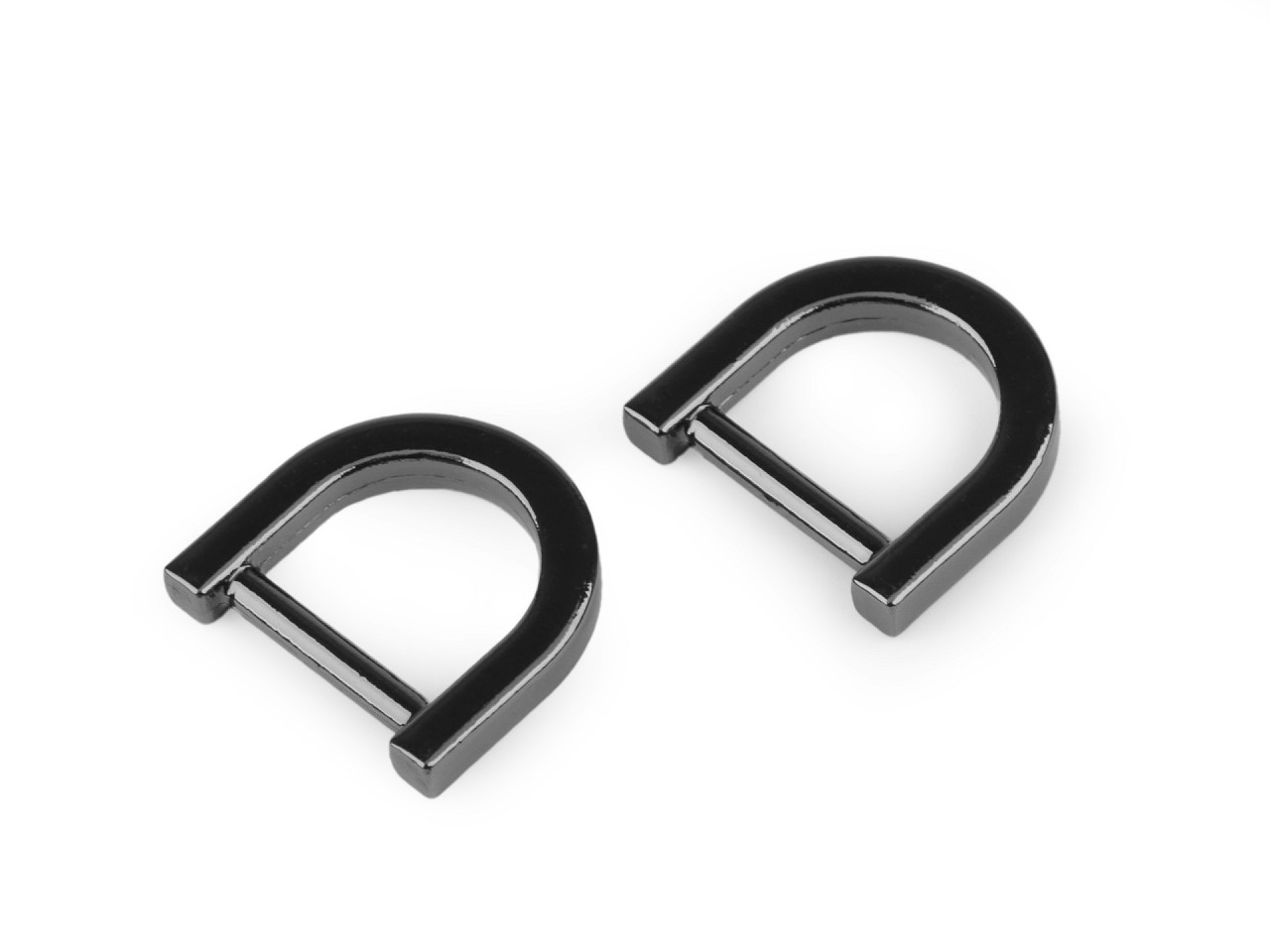 Inel tip d pentru pentru genți  15 mm - Nichel (2 Bucăți)