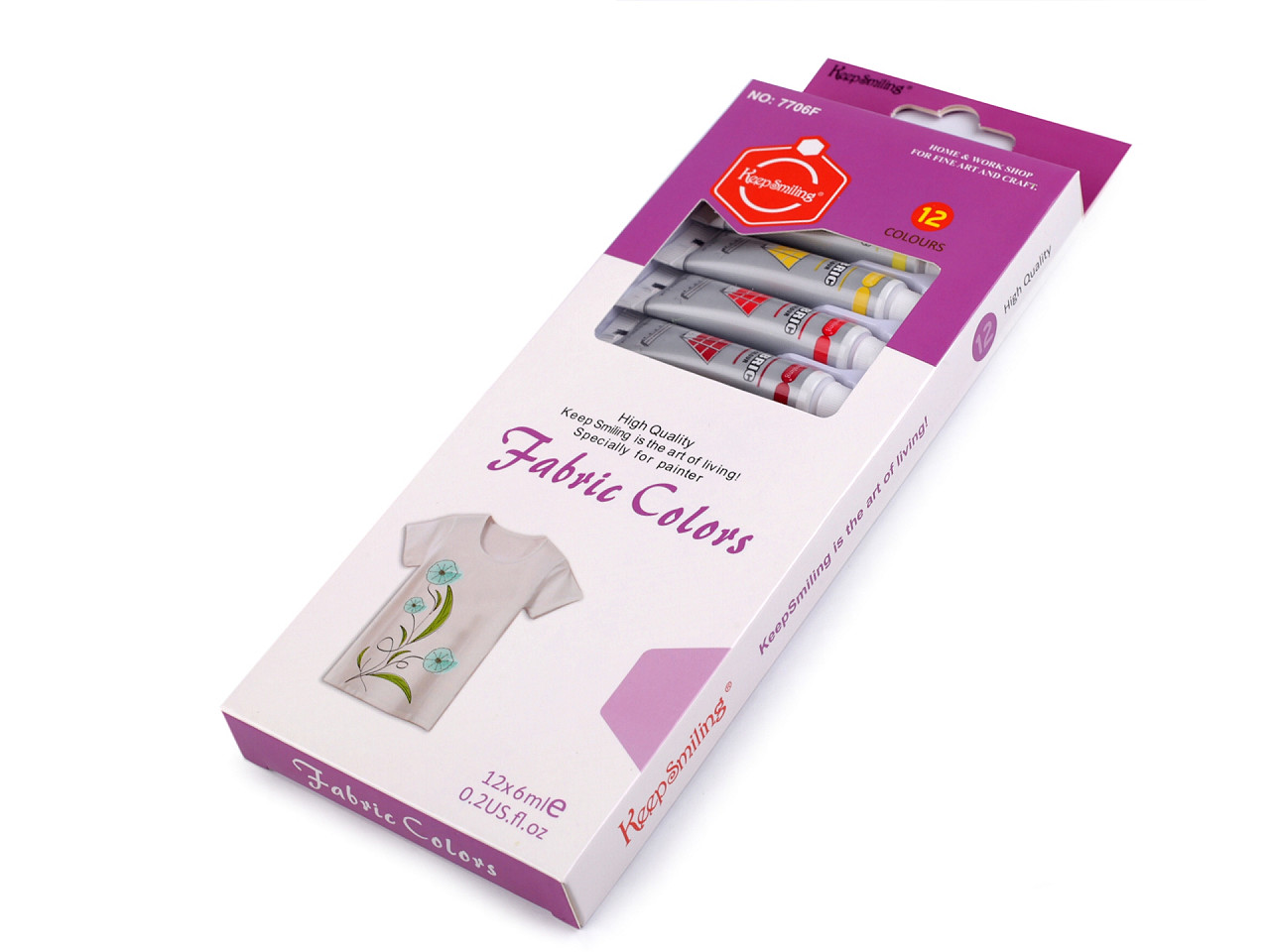 Vopsele textile 12 culori - Mix (1 Set)