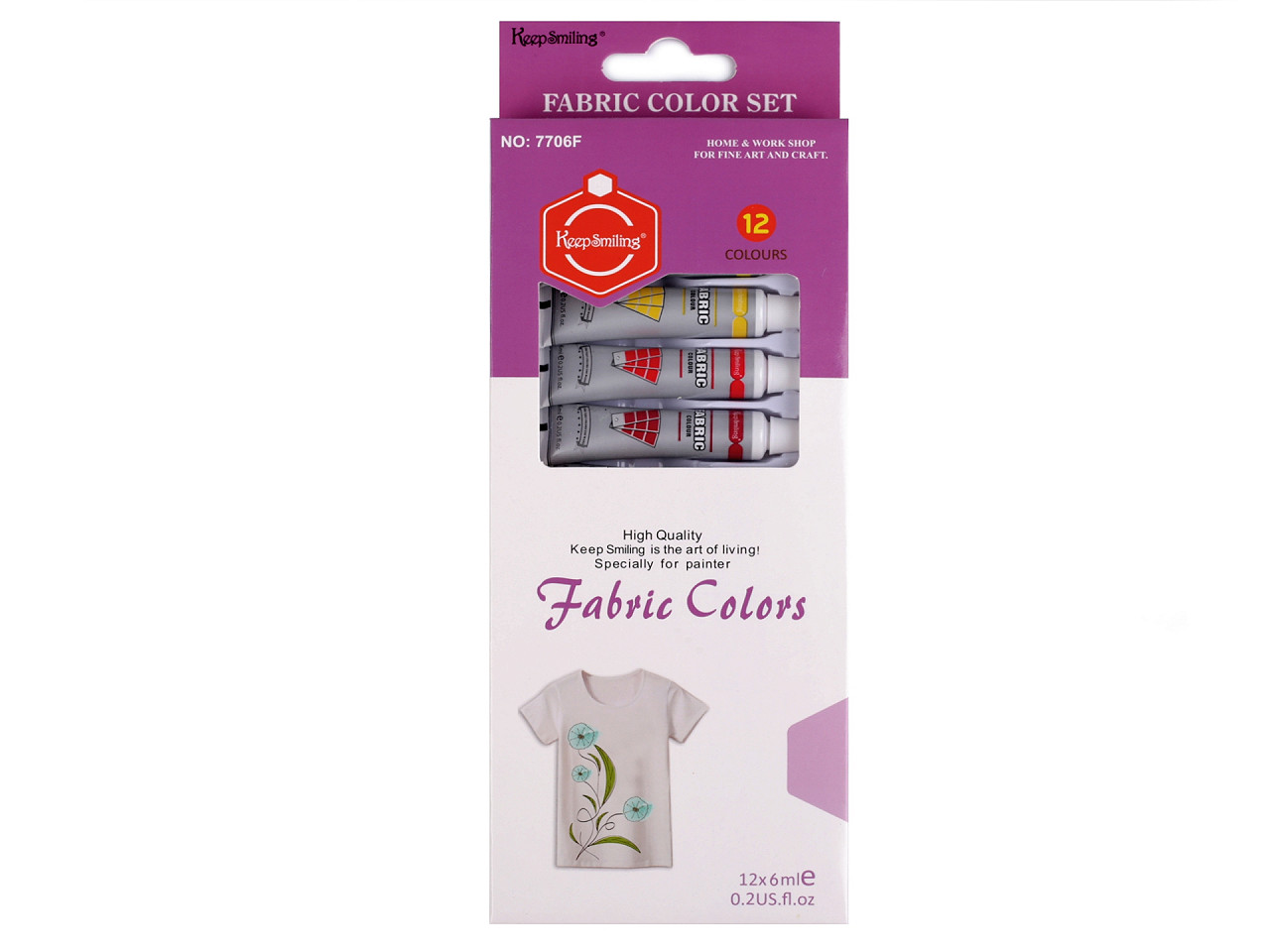 Vopsele textile 12 culori - Mix (1 Set)