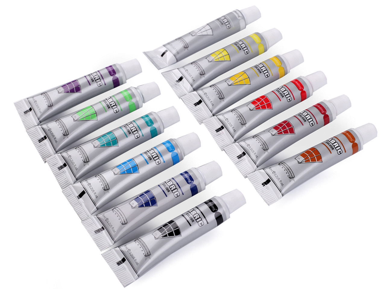 Vopsele textile 12 culori - Mix (1 Set)