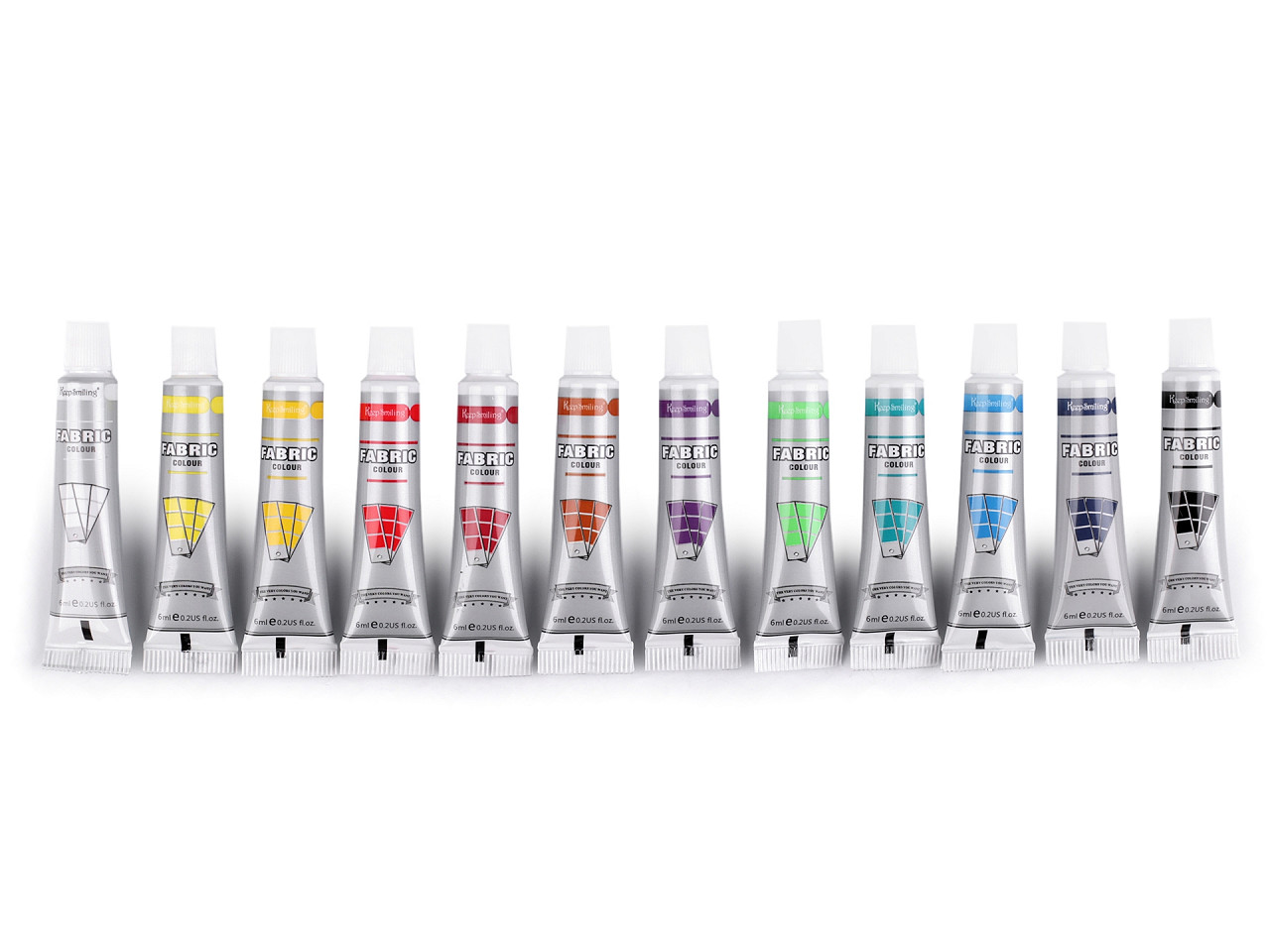 Vopsele textile 12 culori - Mix (1 Set)