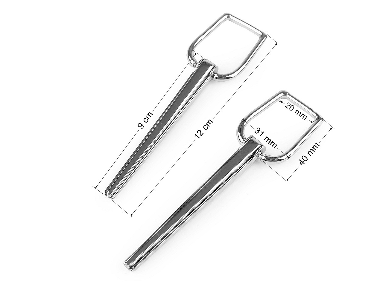 Accesoriu pentru genți   20 mm - Nichel (2 Bucăți)