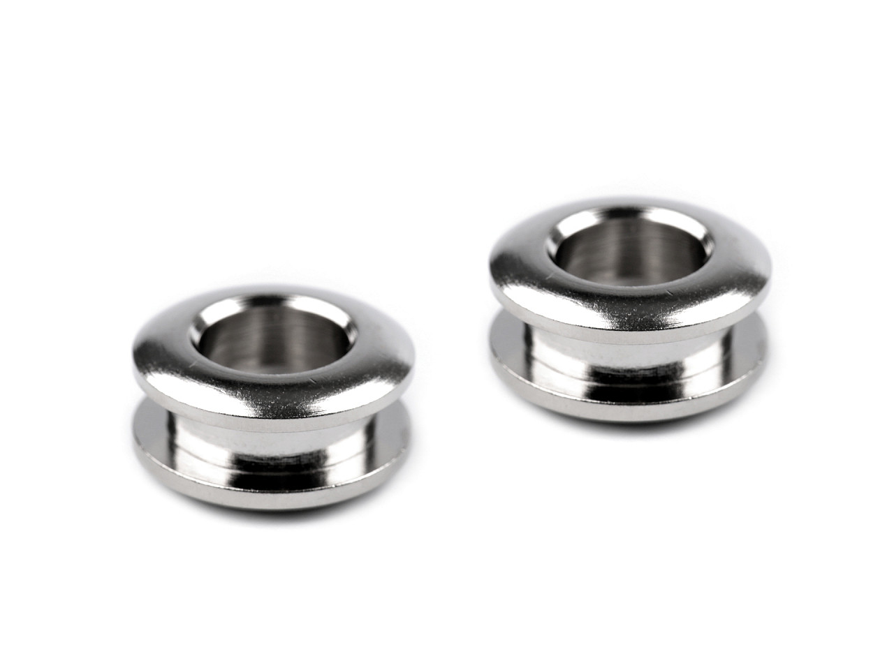 Ocheți cu filet  ø interior 8 mm / ø16 mm exterior - Nichel (10 Perechi)