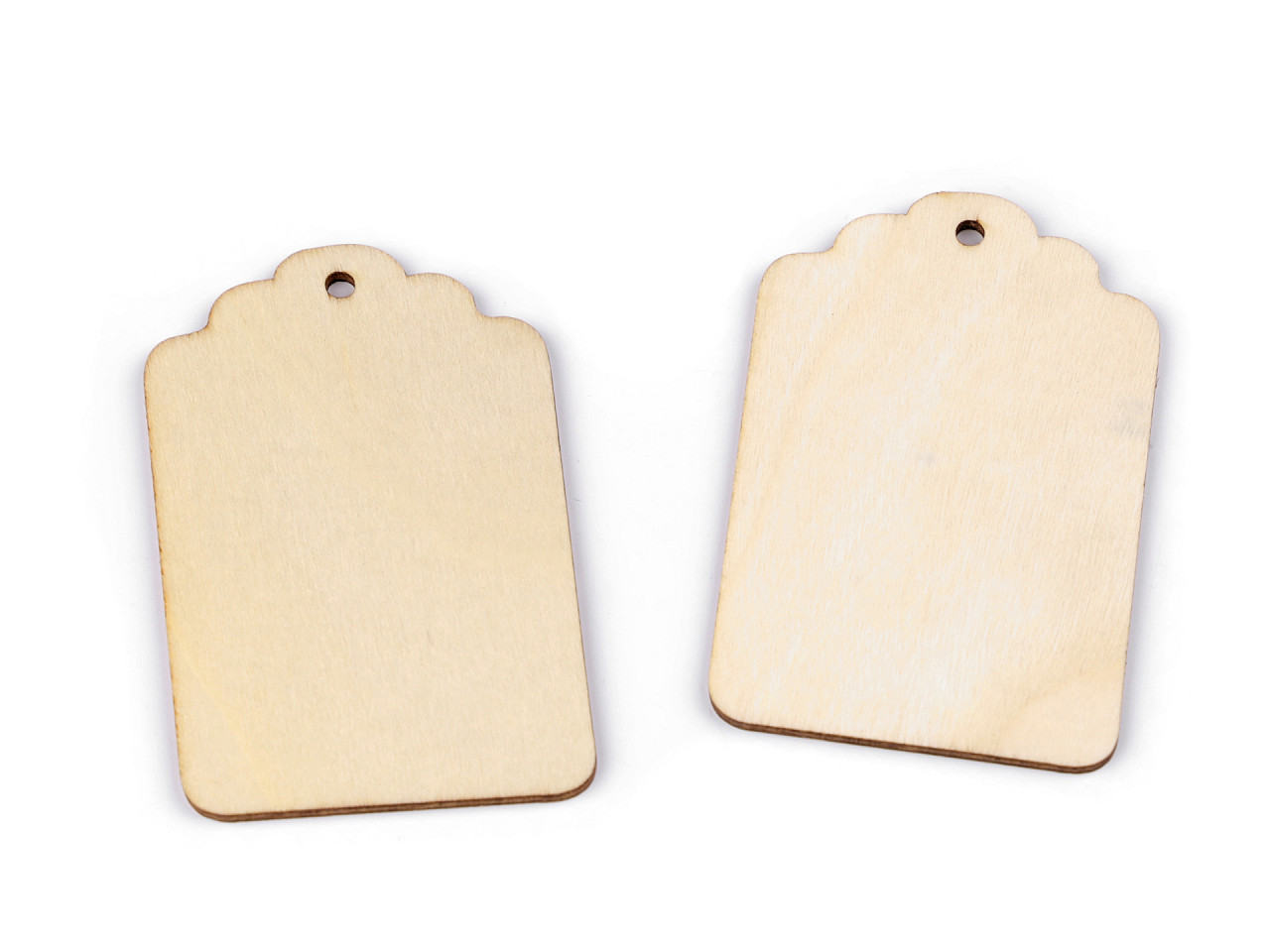 Eticheta din lemn decorabila - Natural deschis (5 Bucăți)