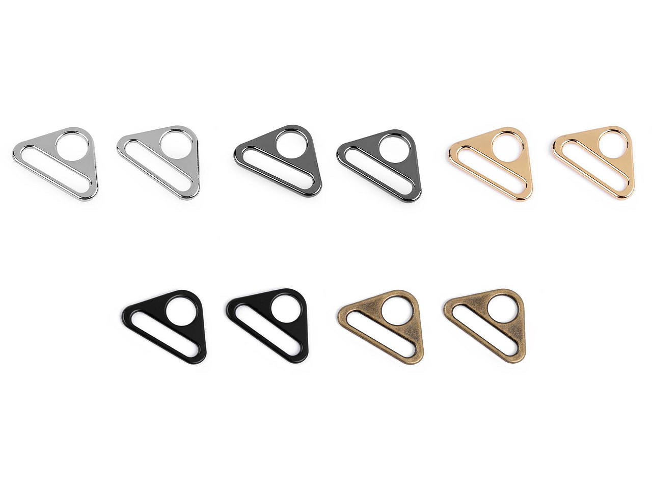 Catarama / accesoriu confectii triunghi 31 mm - Auriu clasic (2 Bucăți)