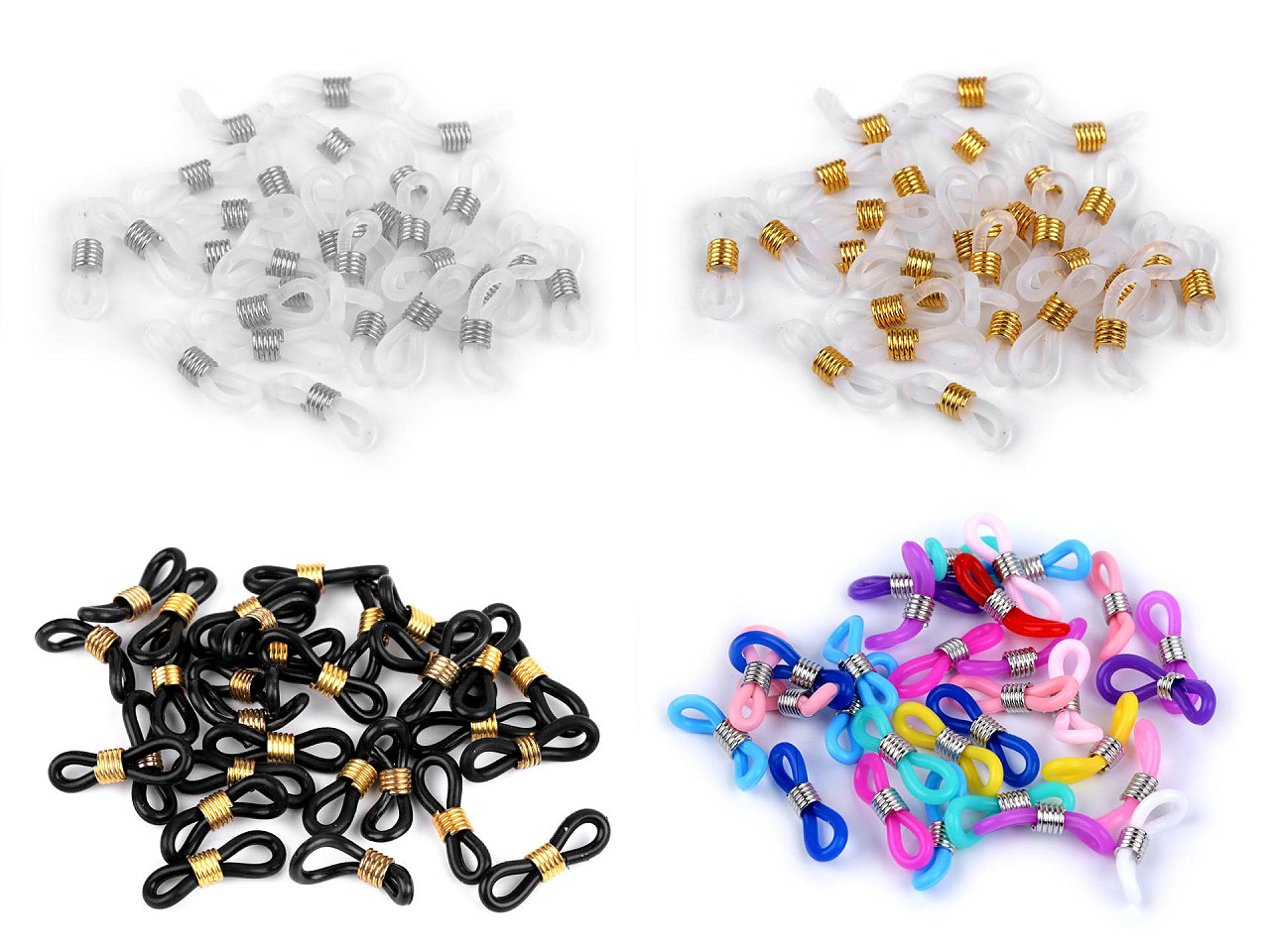 Clipsuri / ocheti silicon ochelari - Negru (30 Bucăți)