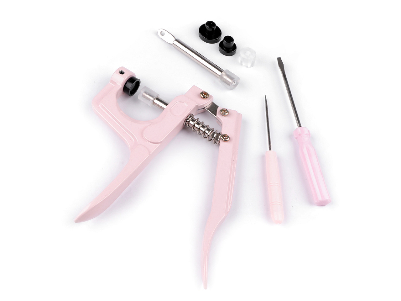 Presa manuala pentru capse - Roz deschis (1 Set)