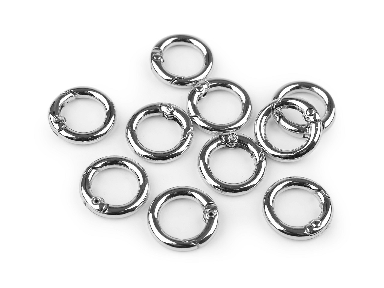 Inel carabină, ø13 mm - Auriu rose (2 Bucăți)