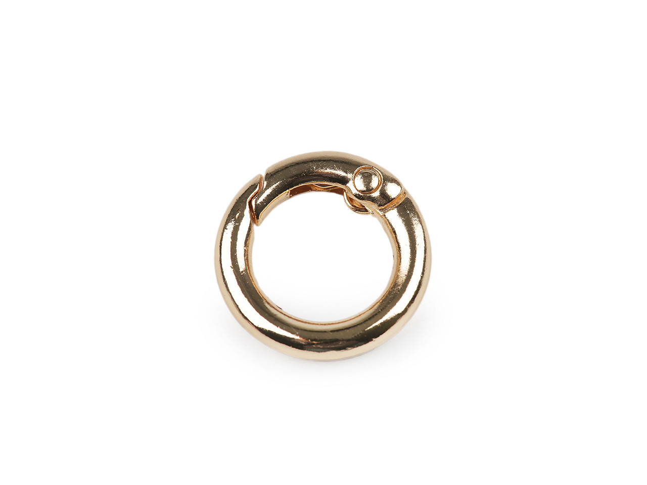 Inel carabină, ø13 mm - Auriu rose (2 Bucăți)