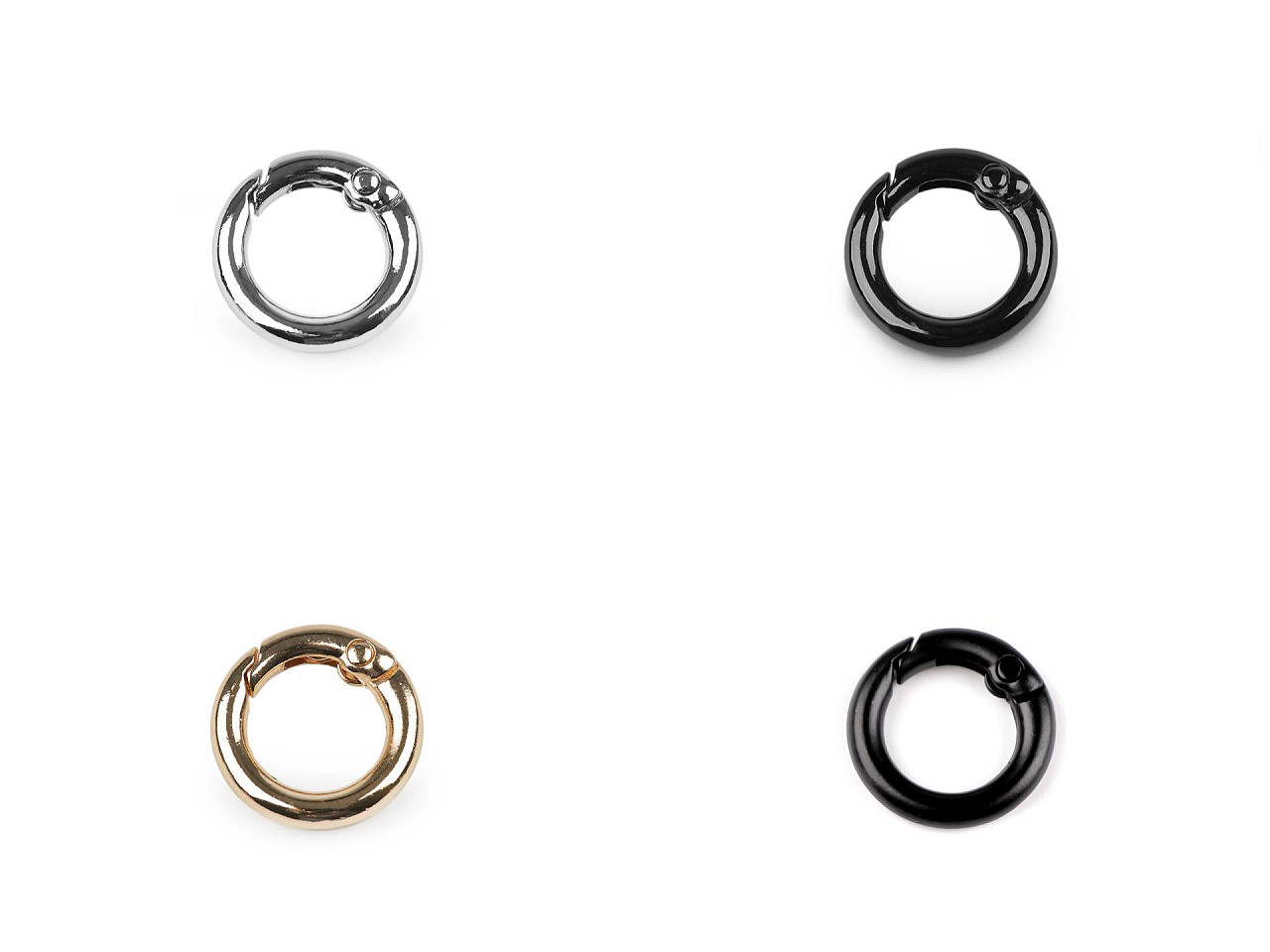 Inel carabină, ø13 mm - Auriu rose (2 Bucăți)