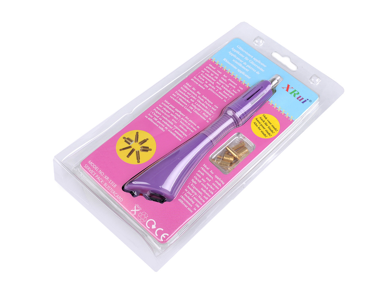 Aplicator cristale si strasuri hot fix - Violet (1 Bucată)