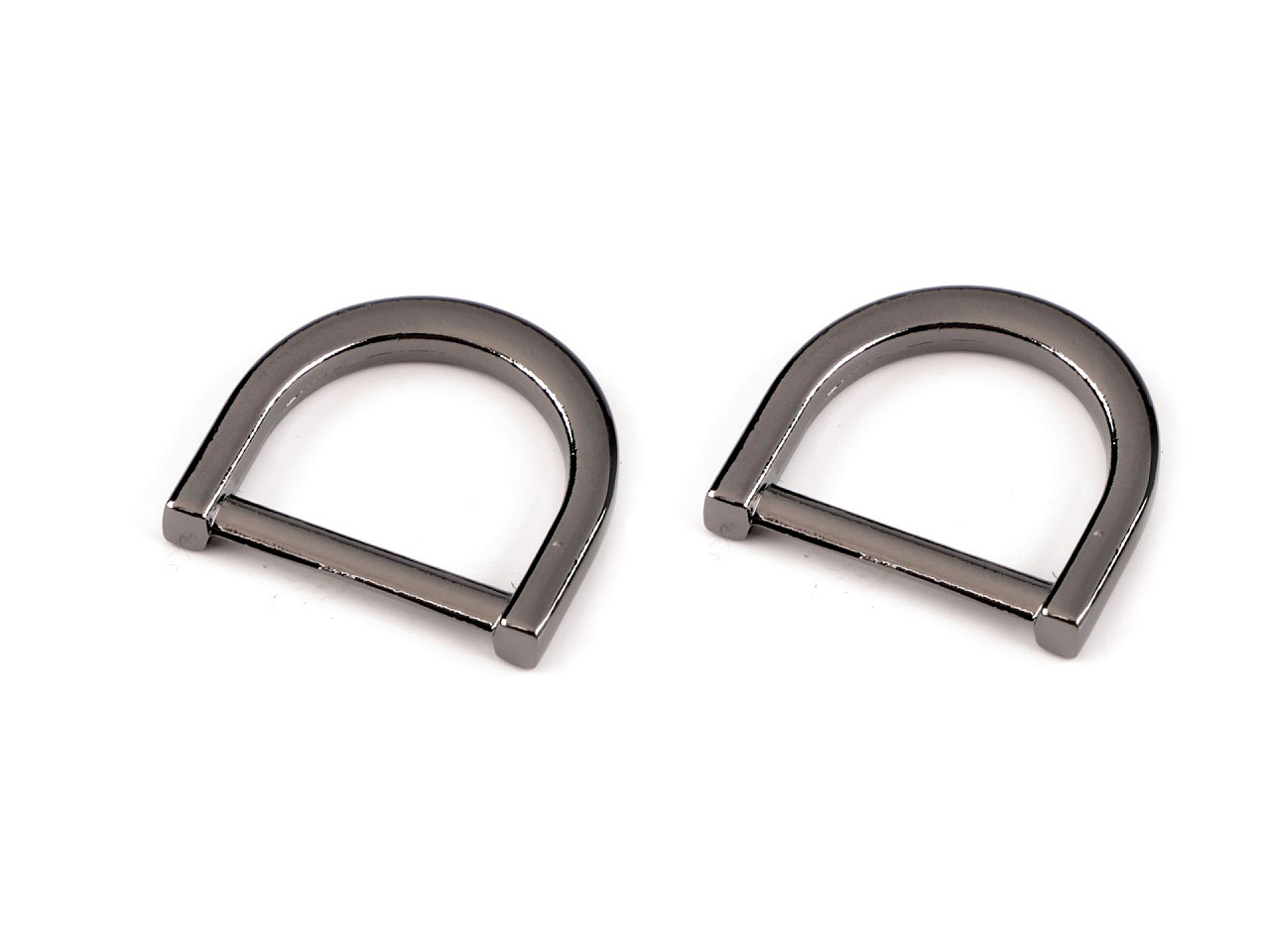 Inel tip d pentru textile si accesorii, latime 20 mm - Nichel negru (10 Bucăți)