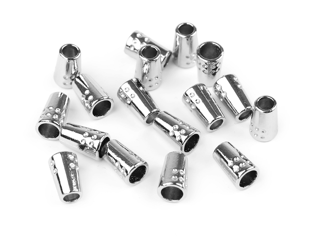 Terminatie metalica pentru snur ø4 mm - Negru (50 Bucăți)