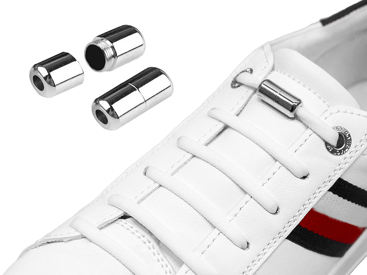 Sireturi elastice 100 cm - Albastru delta (1 Pereche)