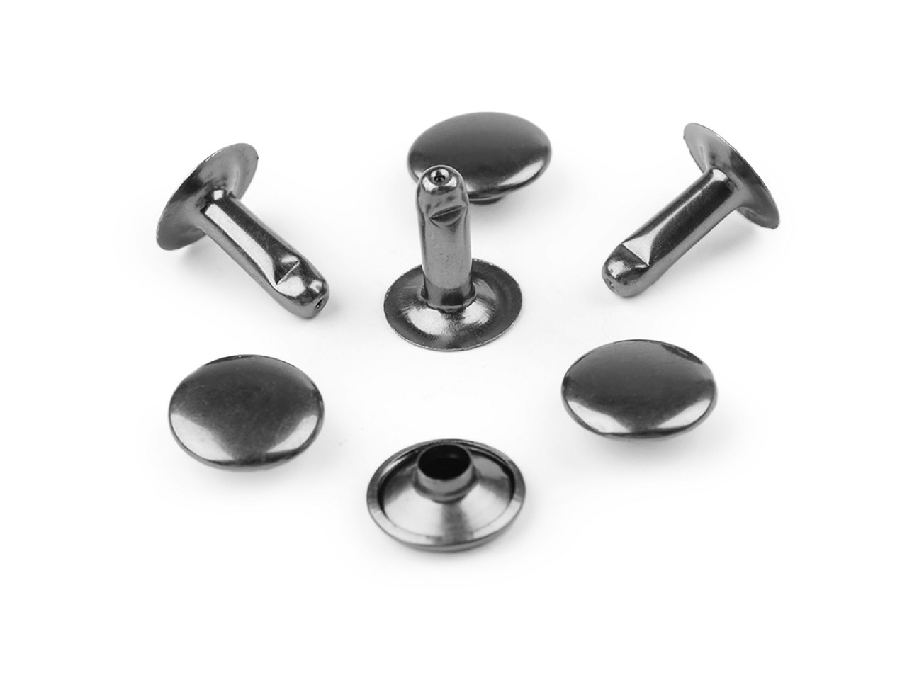 Capse / nituri ø12 mm - Nichel (200 Perechi)