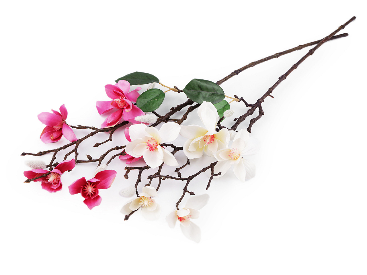 Crenguta artificiala de magnolie - Crem foarte deschis (1 Bucată)