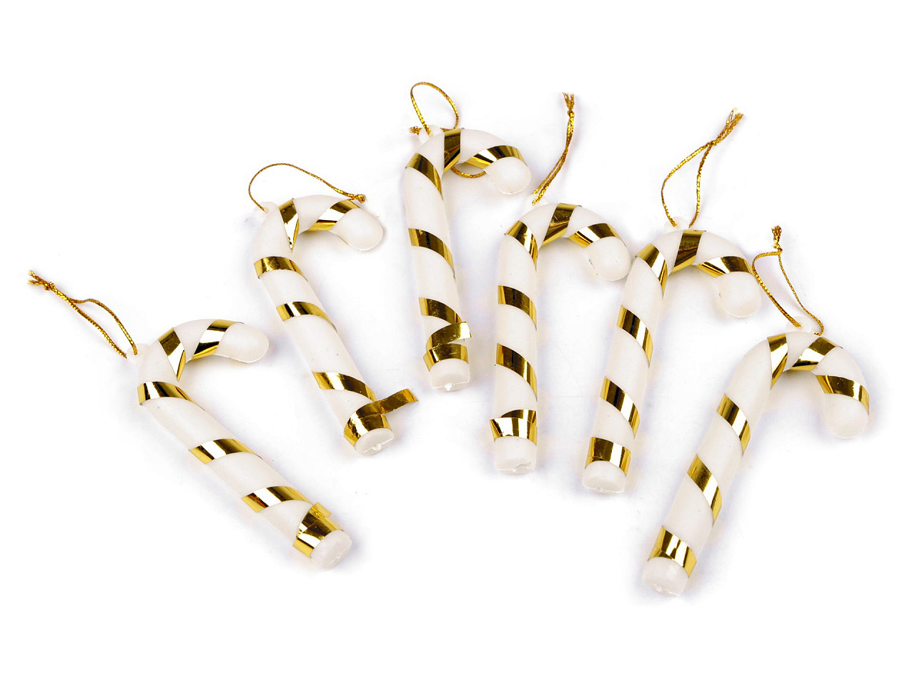 Bastonașe de crăciun pentru agățat - Alb (1 Sac)