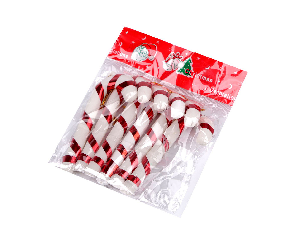 Bastonașe de crăciun pentru agățat - Alb (1 Sac)