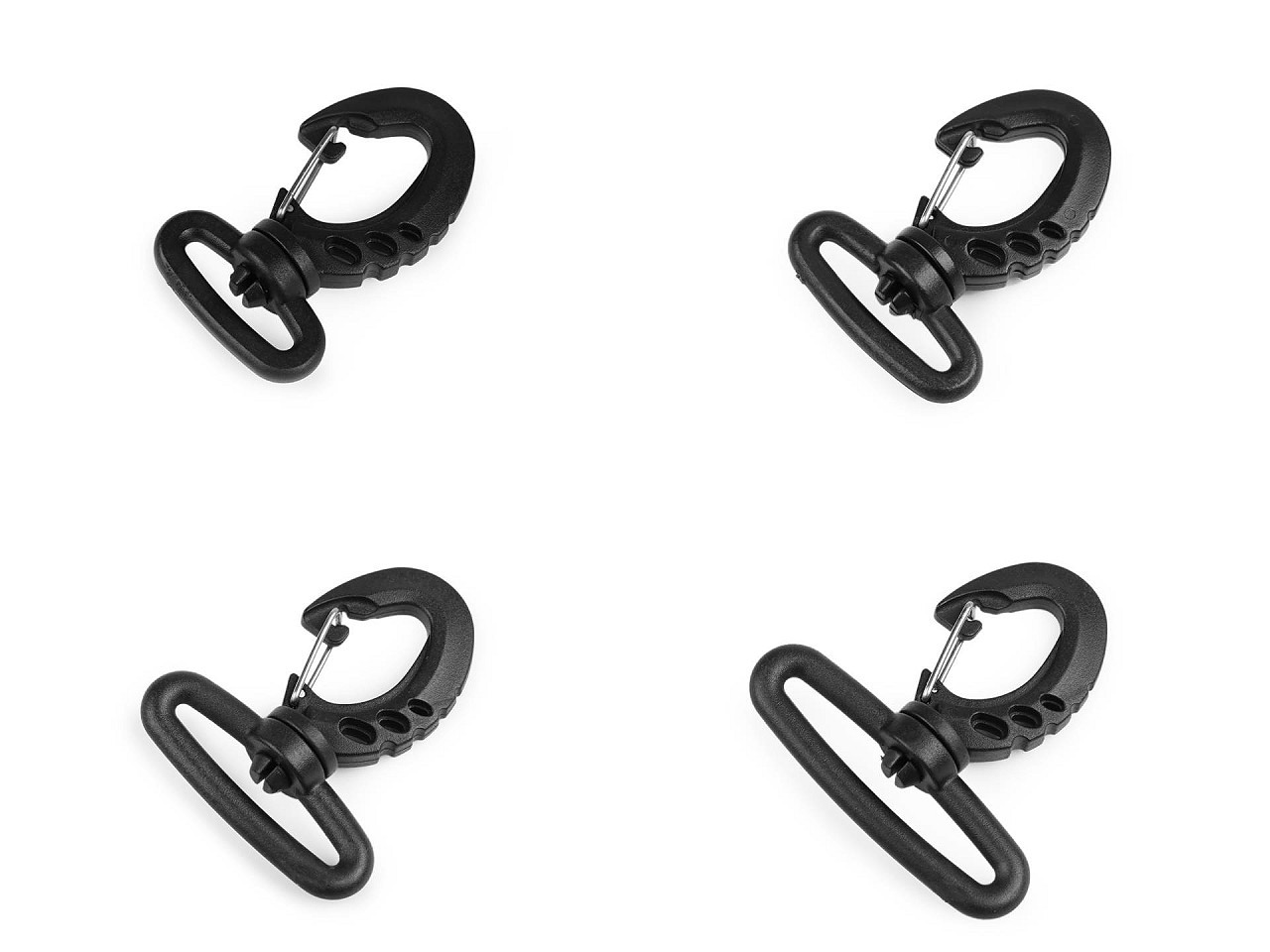 Carabină din plastic 25; 30; 40; 50 mm - Negru (1 Bucată)