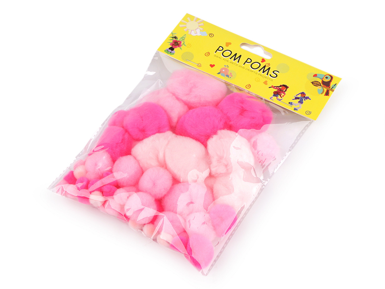 Pompoane mix de dimensiuni - Roz (1 Sac)