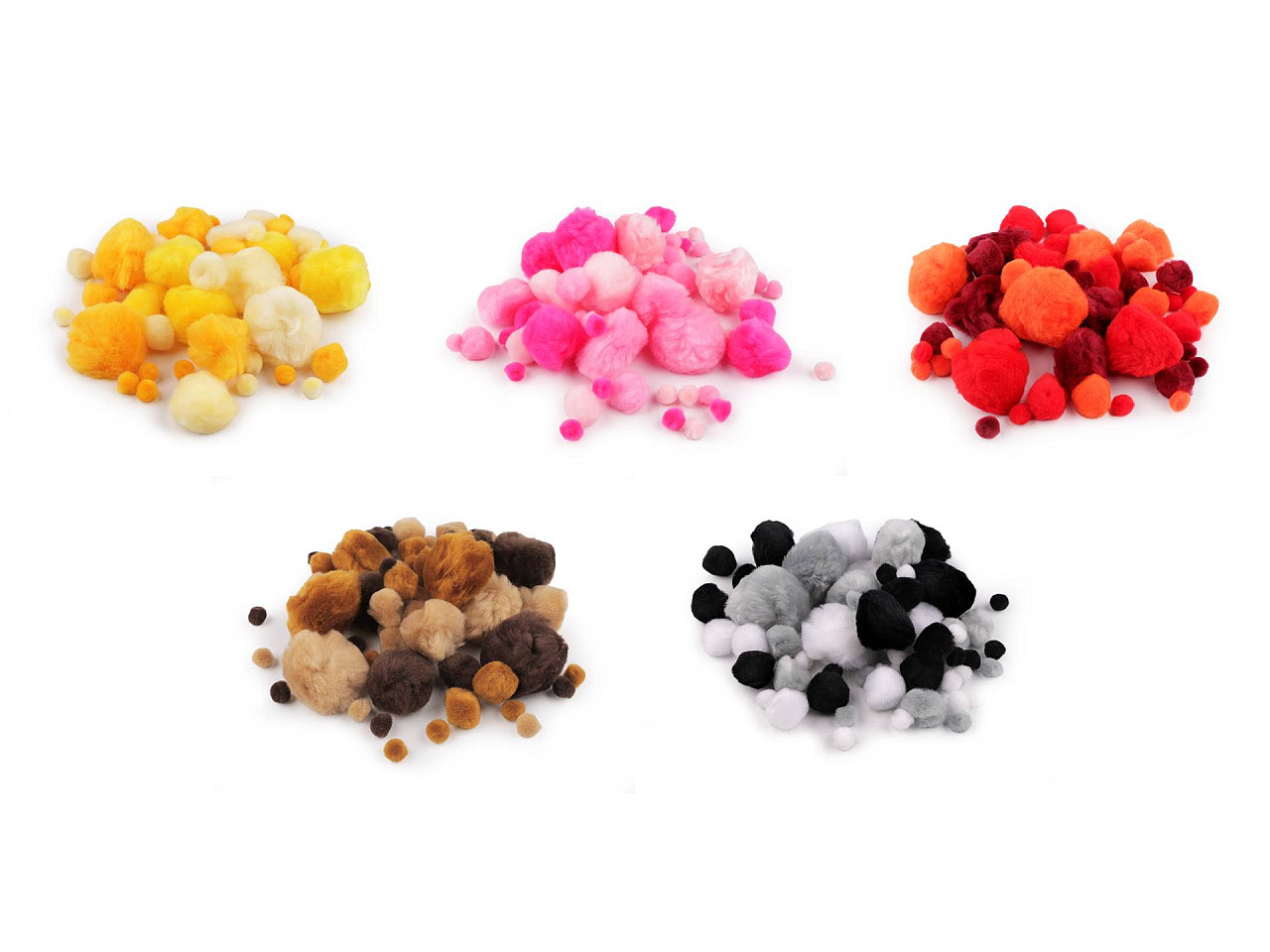 Pompoane mix de dimensiuni - Roz (1 Sac)