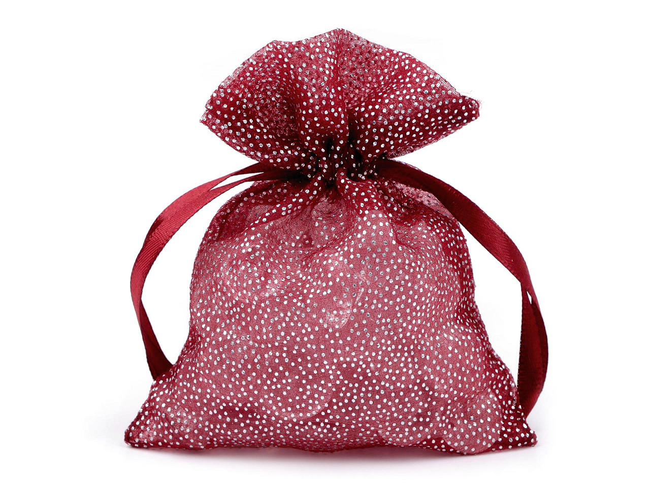 Saculet cadou organza cu sclipici, 10x13 cm - Auriu (10 Bucăți)