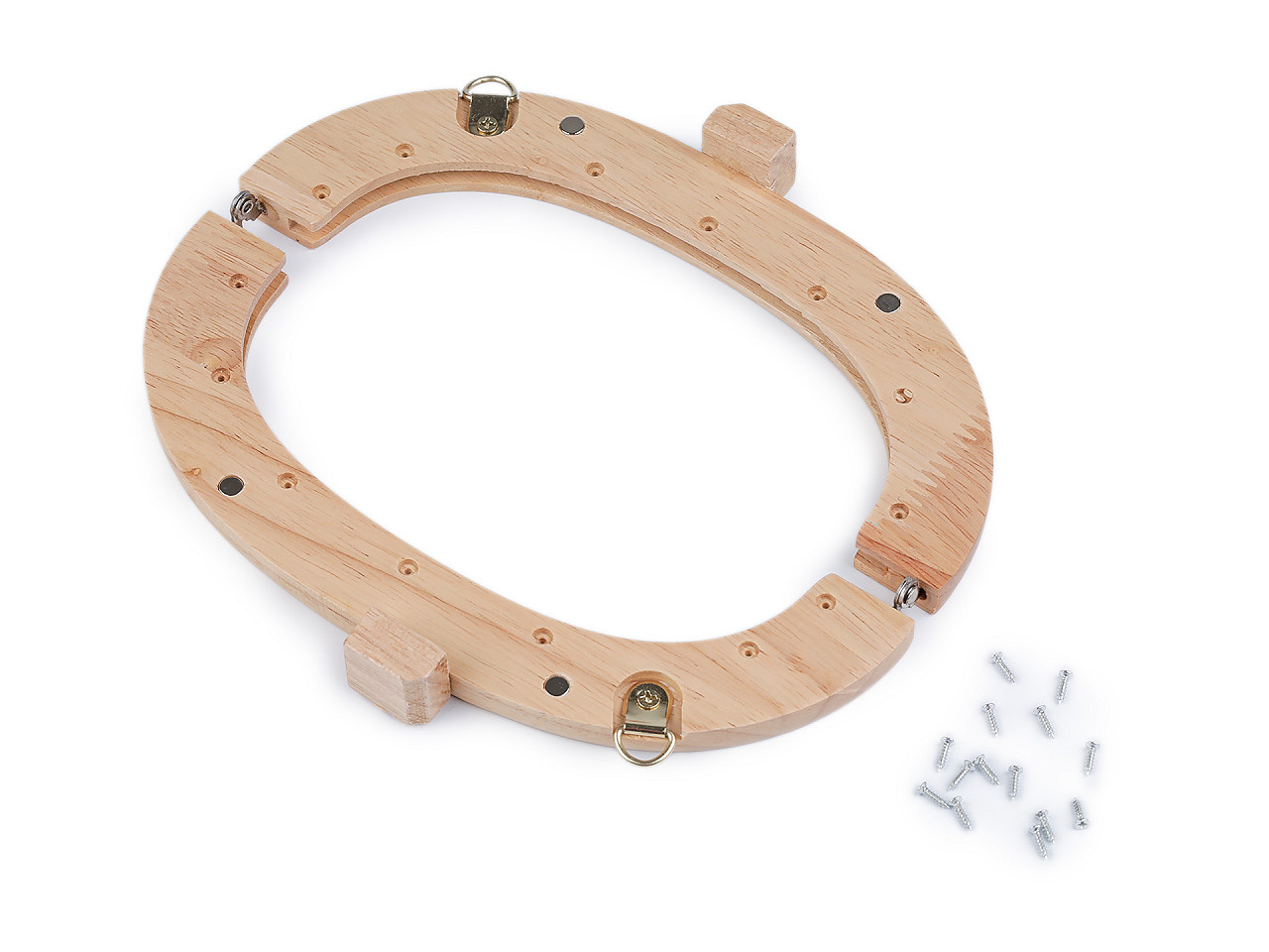 Ramă din lemn cu închidere magnetică pentru poșetă - Natur (1 Bucată)