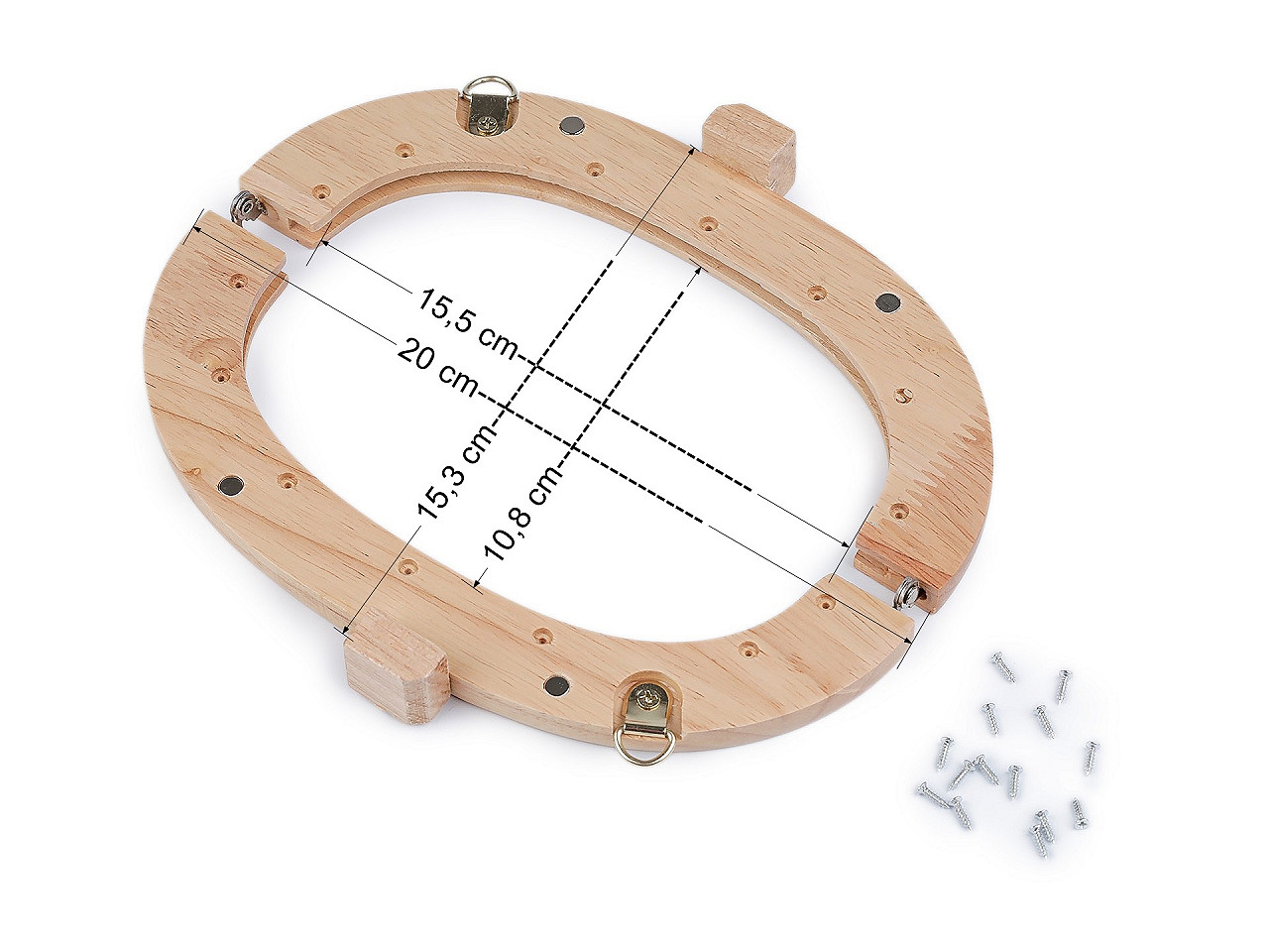 Ramă din lemn cu închidere magnetică pentru poșetă - Natur (1 Bucată)