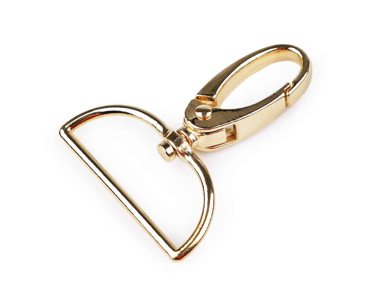 Crabina metalica 37 mm - Alamă antică (10 Bucăți)