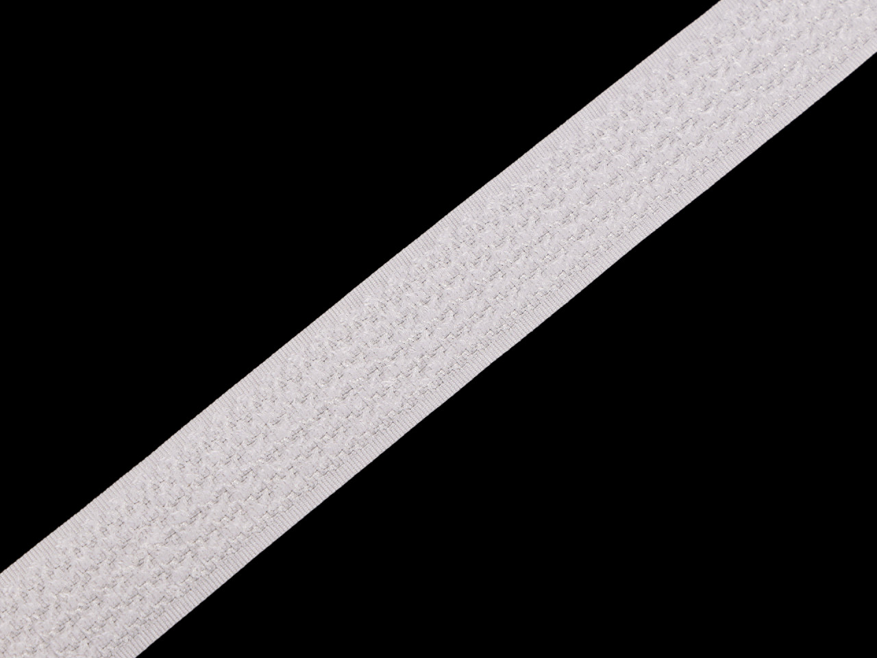 Velcro / arici - puf și scai pe o singura bandă 20 mm - Negru (1 Metru)