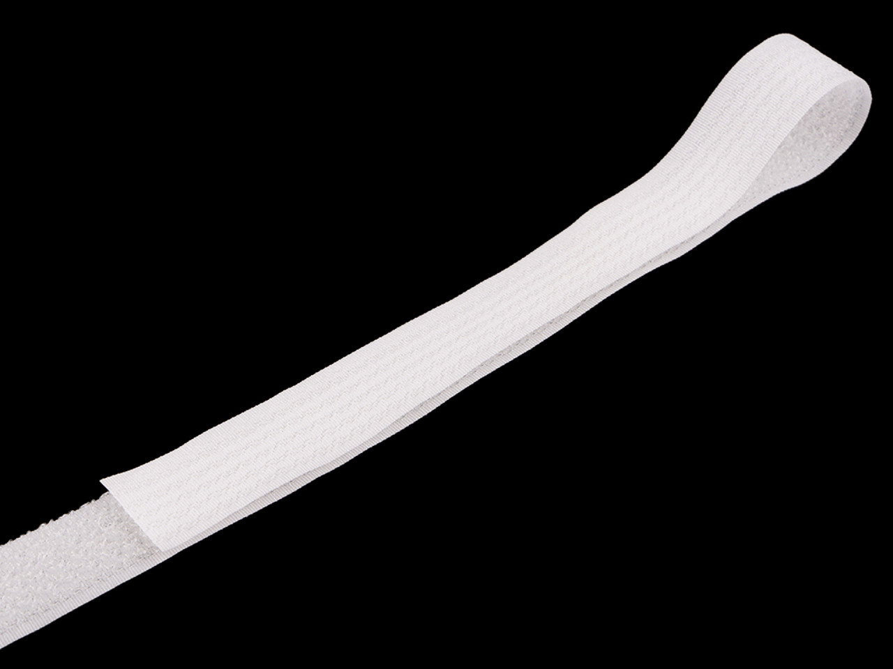 Velcro / arici - puf și scai pe o singura bandă 20 mm - Negru (1 Metru)