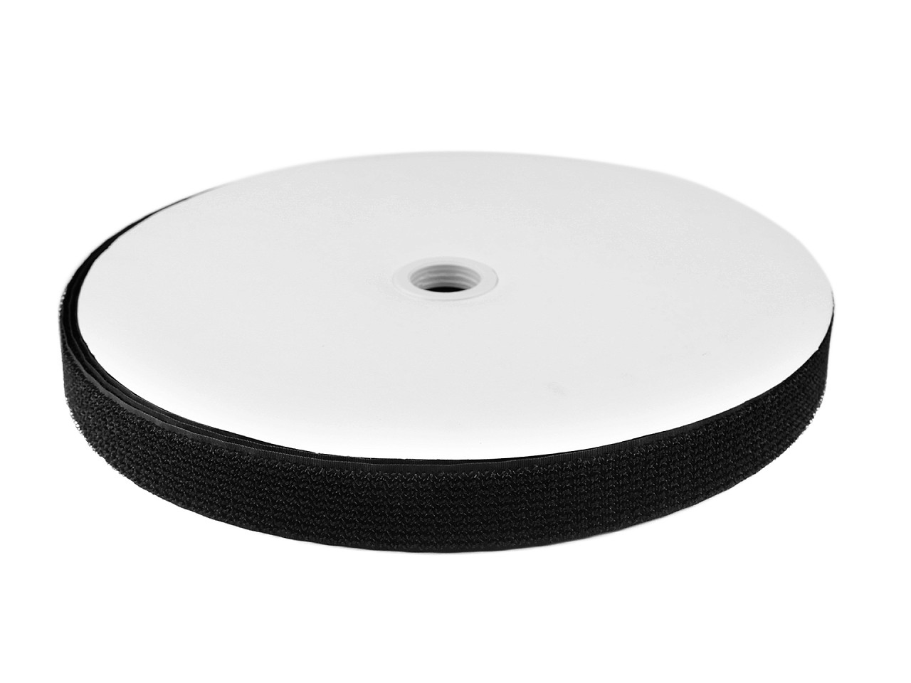 Velcro / arici - puf și scai pe o singura bandă 30 mm - Alb (1 Metru)