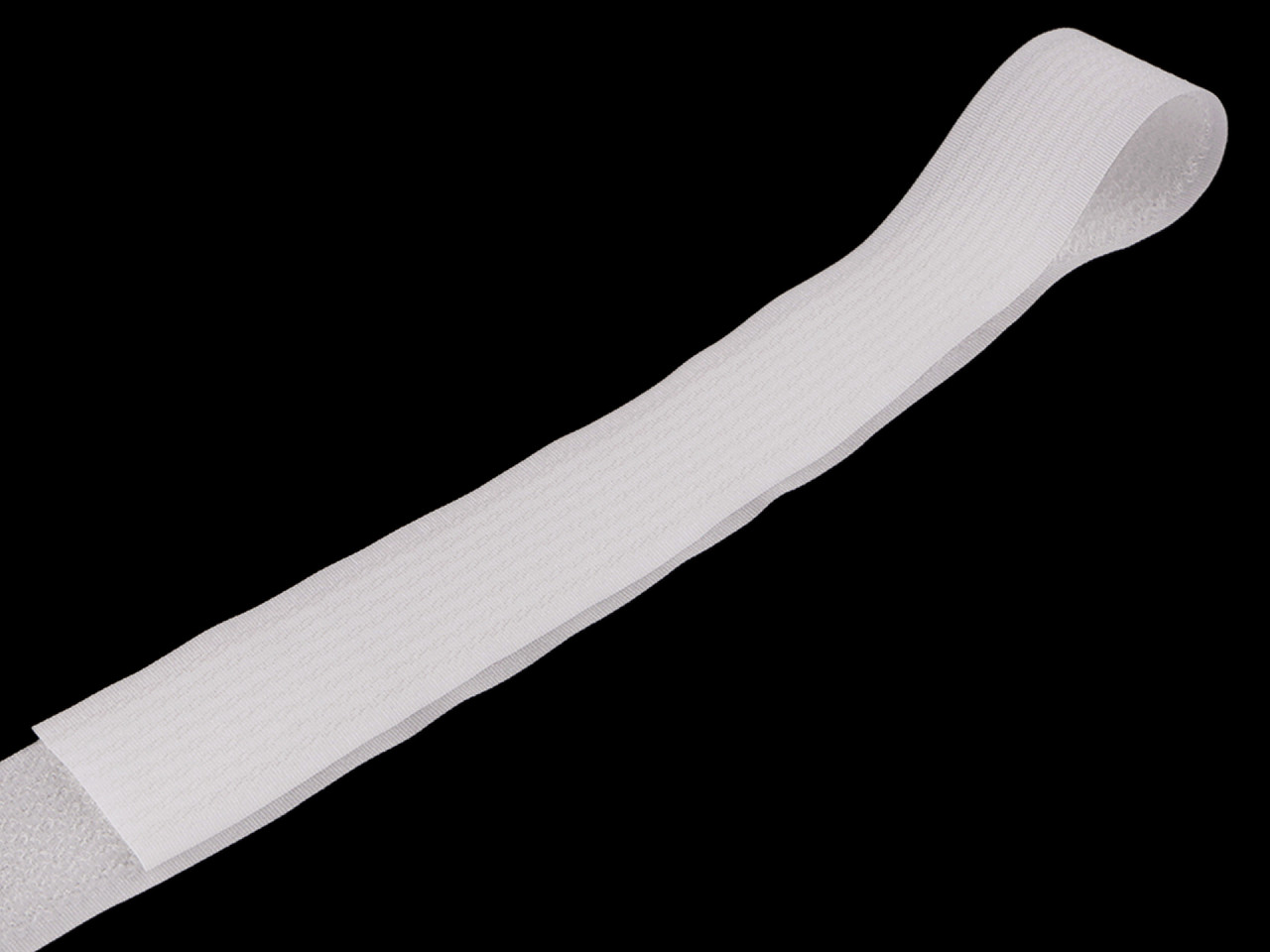 Velcro / arici - puf și scai pe o singura bandă 30 mm - Alb (1 Metru)