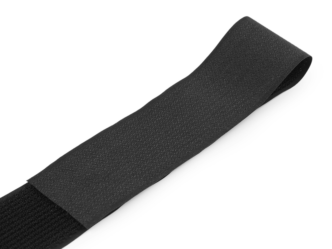 Velcro / arici - puf și scai pe o singura bandă 50 mm - Alb (1 Metru)