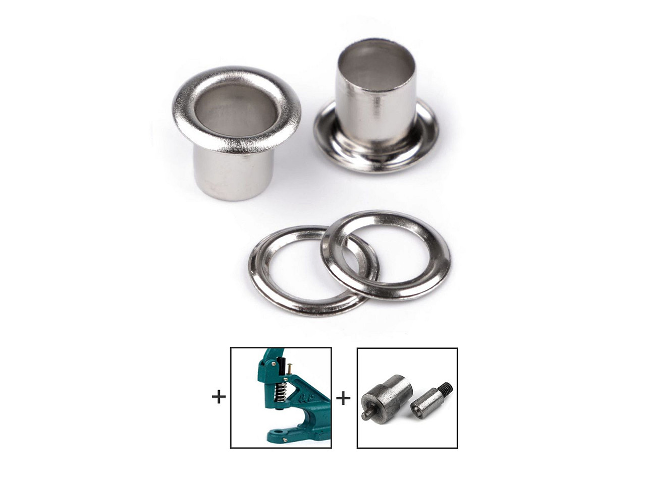 Ocheți metalici ø6 mm interior / ø11 mm exterior - Alamă antică (20 Perechi)