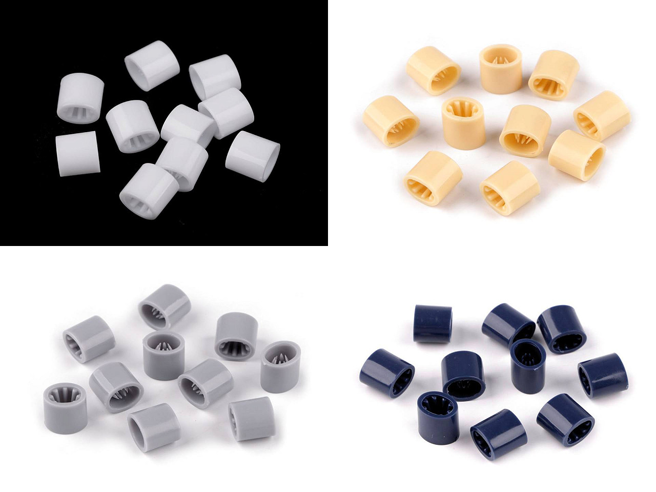 Opritoari snur / bratari festival 7x9 mm - Gri neutral (1000 Bucăți)